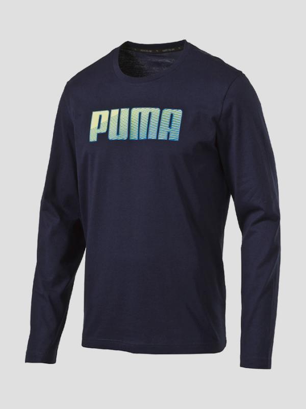 Tričko Puma Hero LS Tee Peacoat Modrá