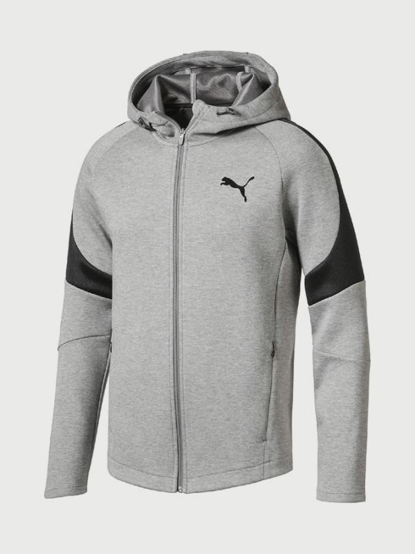 Mikina Puma Evostripe Move FZ Hoody Šedá