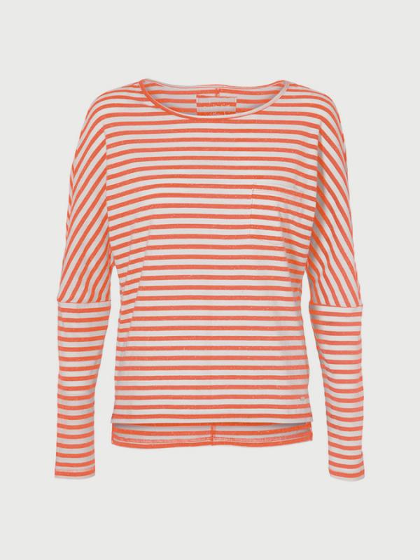 Tričko O´Neill Lw Essentials Striped Top Oranžová