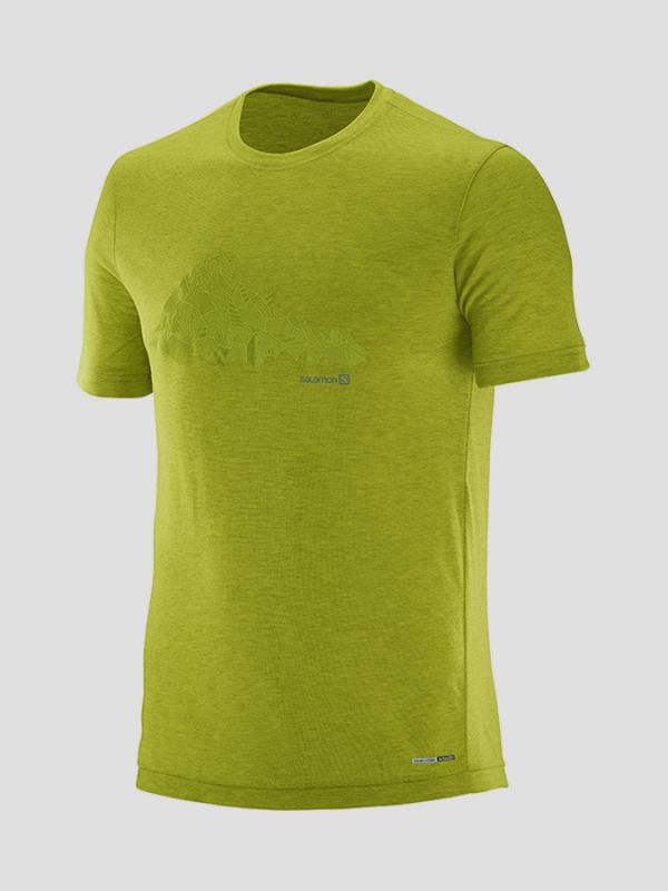 Tričko Salomon EXPLORE GRAPHIC SS TEE M LIME PUNCH Žlutá