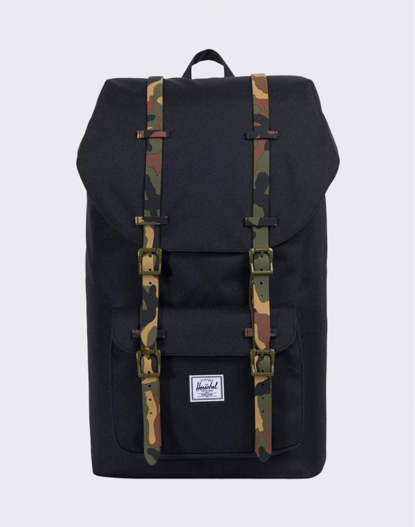 Herschel Supply Little America Black/Woodland Camo Rubber