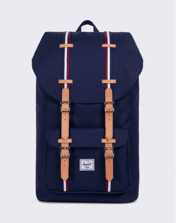 Herschel Supply Little America Peacoat/Windsor Wine/White