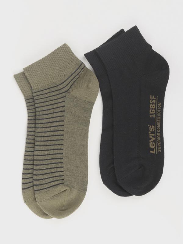 Ponožky LEVI'S 168Sf Mid Cut Stripe 2 Pack Barevná