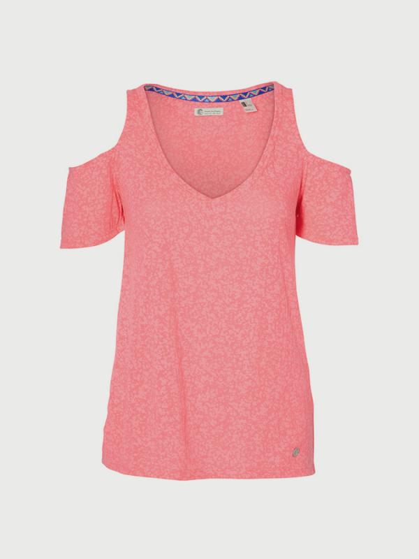 Tričko O´Neill Lw Shoudler Fun T-Shirt Růžová