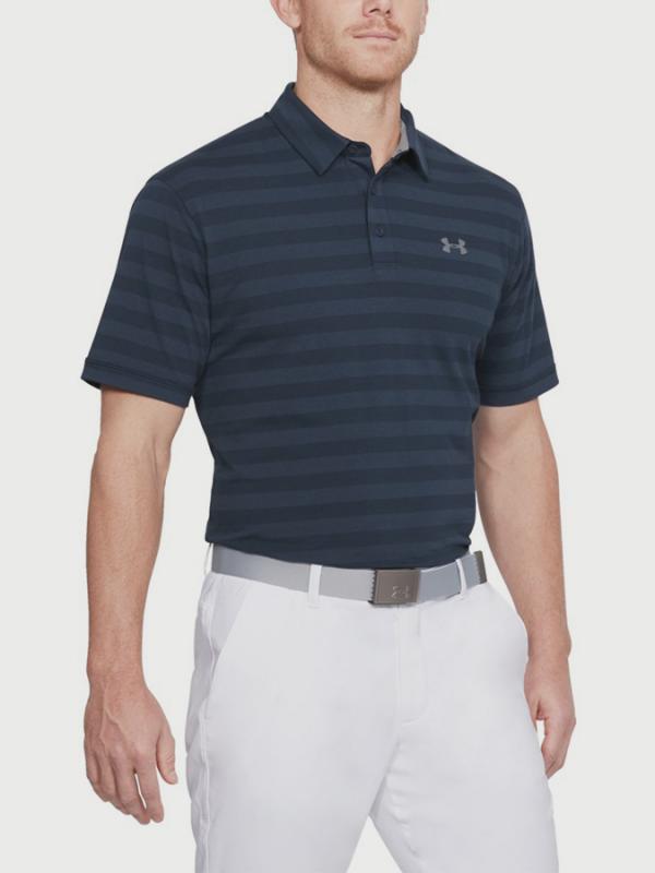 Tričko Under Armour Cc Scramble Stripe Polo Modrá
