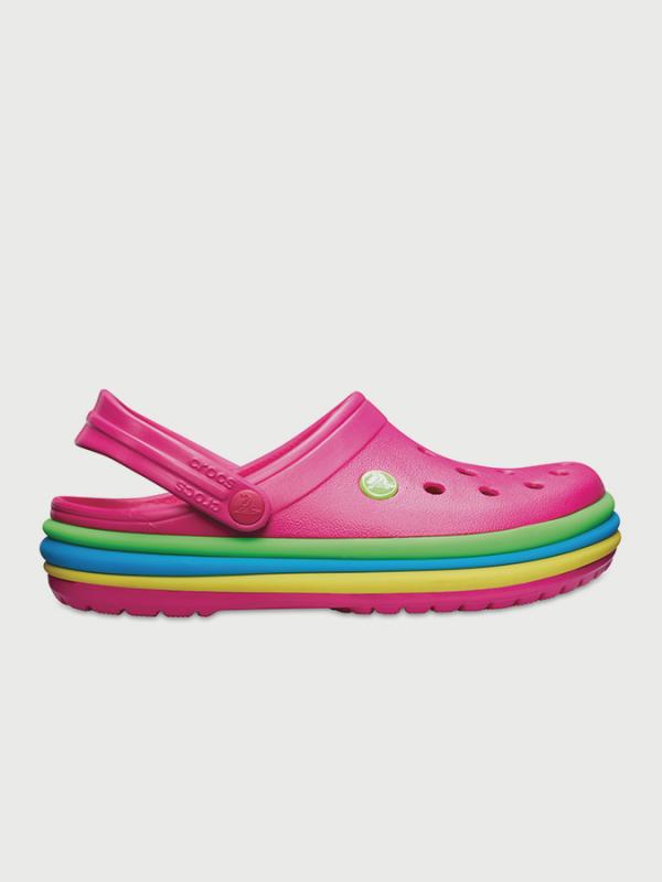 Pantofle Crocs CB Rainbow Band Clog Cdy Pink Růžová