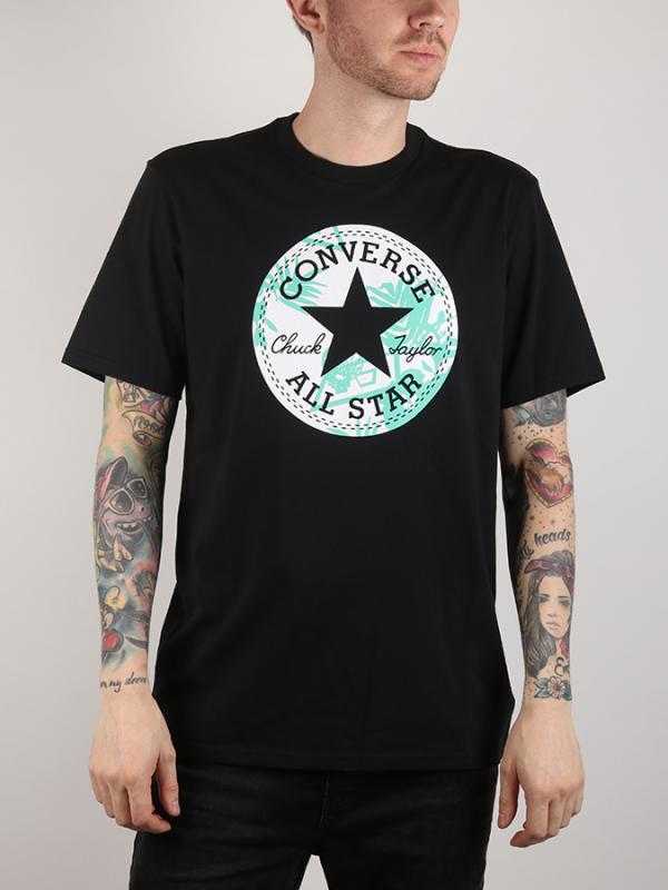 Tričko Converse M Palm Print Chuck Patch Tee Černá