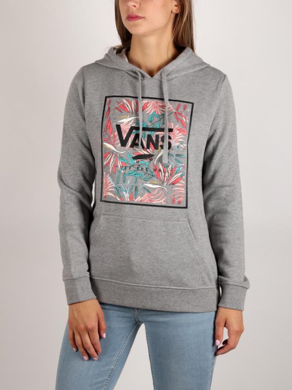 Mikina Vans Wm Cali Floral Hoodi Grey Heather Šedá