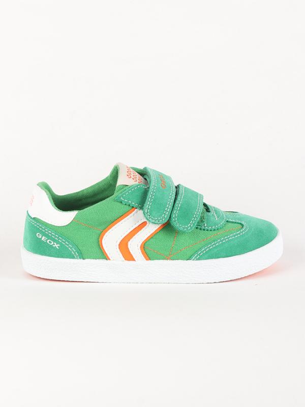 Boty Geox J Kilwi B.M - Canvas + Suede Zelená