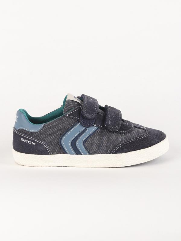 Boty Geox J Kilwi B.M - Canvas + Suede Modrá