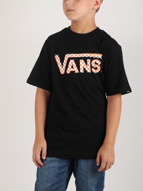 Tričko Vans By Checker Classic I Black/Orange Černá