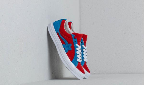 Converse x Tyler The Creator One Star Golf Le Fleur OX Molten Lava/ Diva Blue/ White