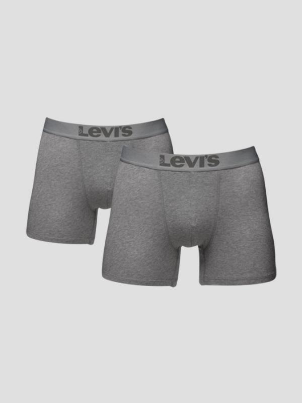 Boxerky LEVI'S 200Sf Boxer Brief 2 Pack Šedá