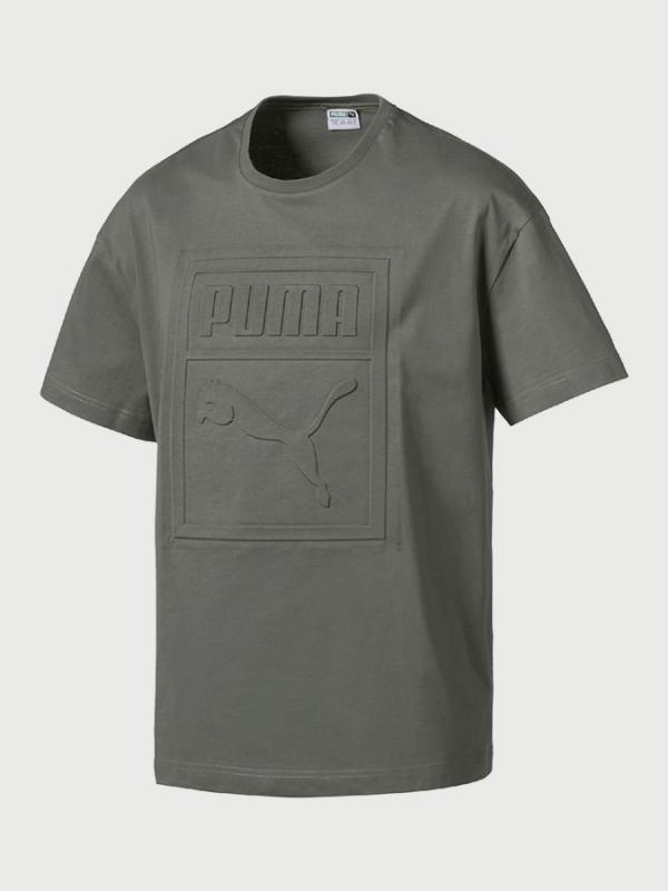Tričko Puma Archive Embossed Print Tee Šedá