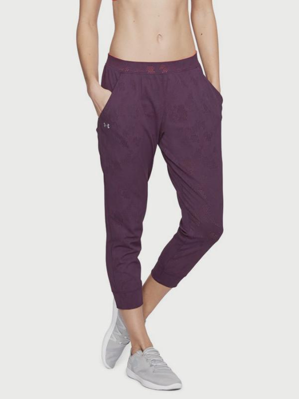 Tepláky Under Armour Tb Balance Mesh Loose Crop Fialová