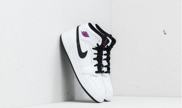 Air Jordan 1 Mid GG White/ Fushia Blast-Black