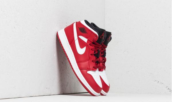 Air Jordan 1 Mid BG Gym Red/ White-Black