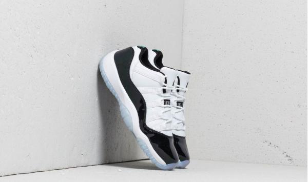 Air Jordan 11 Retro Low (GS) White/ Black-Emerald Rise