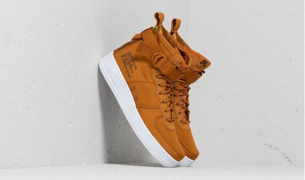 Nike SF Air Force 1 Mid Desert Ochre/ Sequoia-White