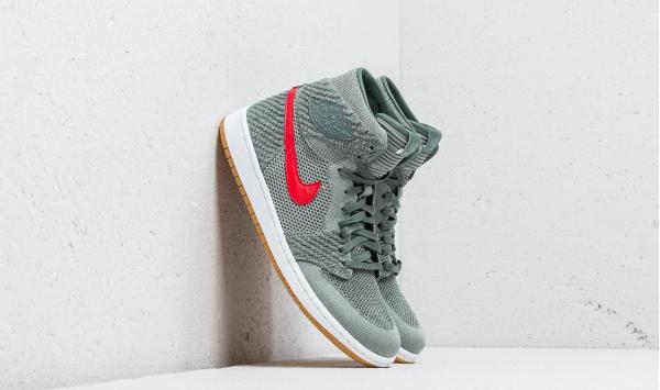 Air Jordan 1 Retro Hi Flyknit Clay Green/ White- Hyper Cobalt