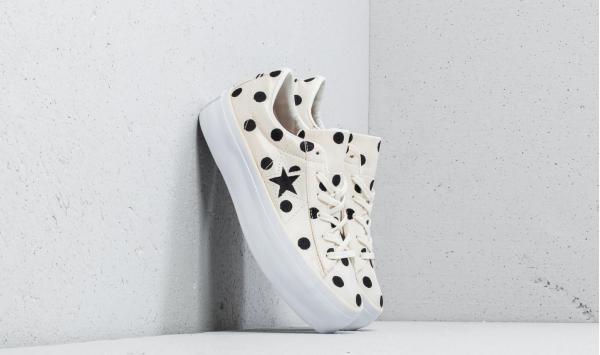 Converse One Star Platform Ox Egret/ Black/ White