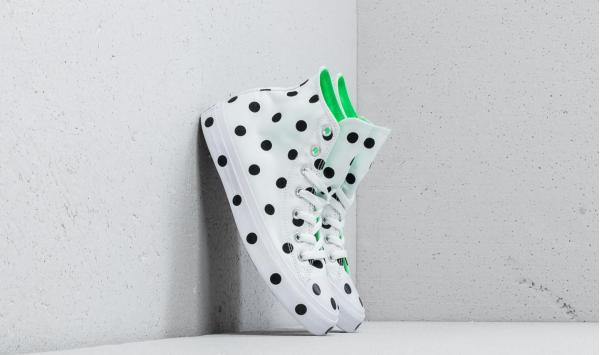 Converse Chuck Taylor All Star Hi White/ Black/ Illusion Green