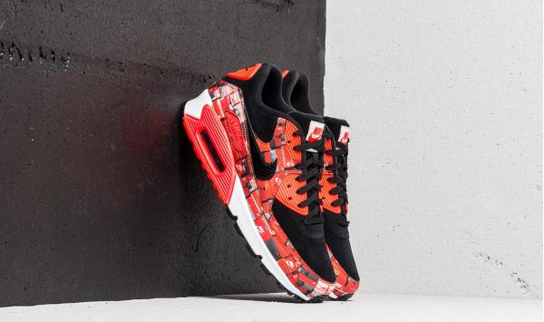 Nike Air Max 90 Print Black/ Bright Crimson-White