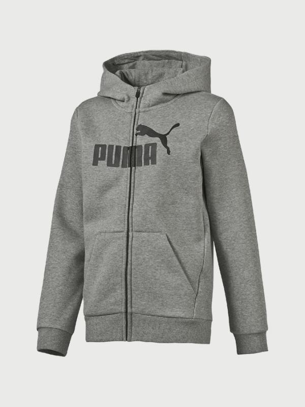 Mikina Puma Ess No.1 Fz Hoody, Fl Medium Gray Heathe Šedá
