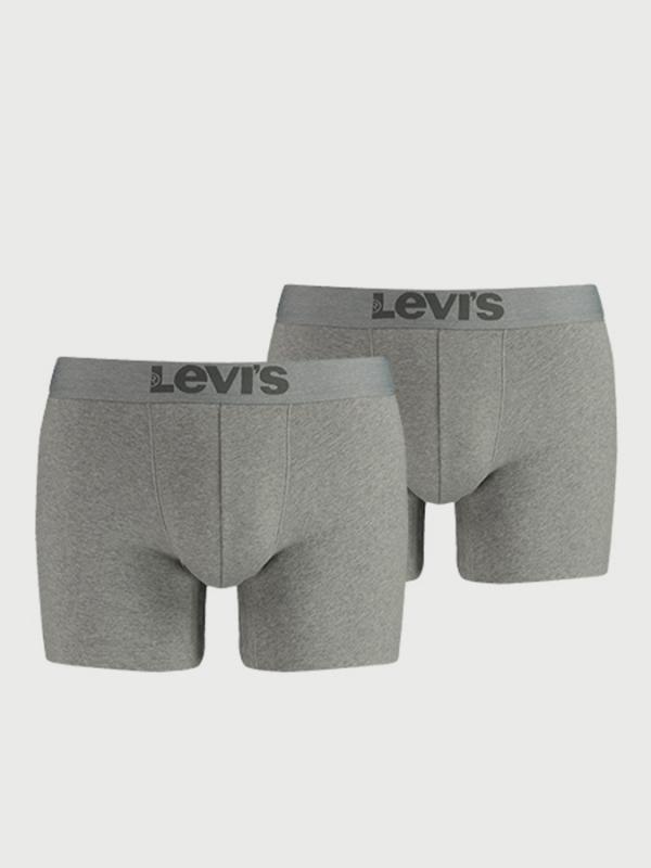 Boxerky LEVI'S 200Sf Boxer Brief 2 Pack Šedá