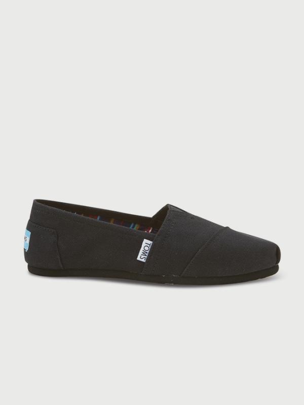 Boty Toms Black/Black Canvas Wm Clsc Alprg Černá