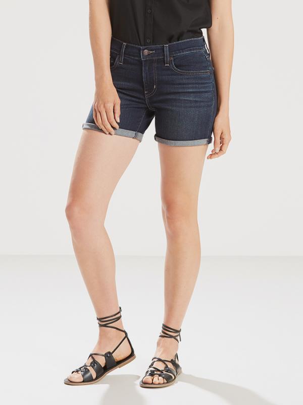 Šortky LEVI'S Mid Length Short Update Indigo Garden Modrá
