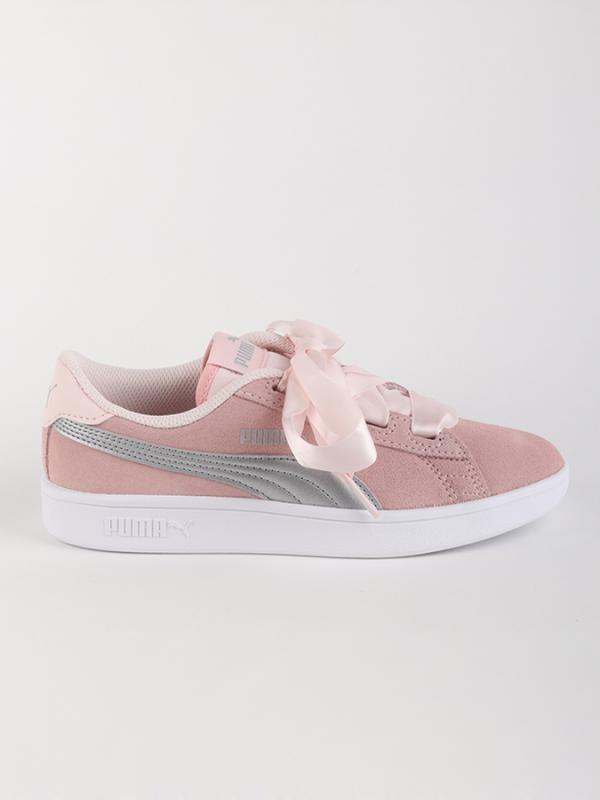 Boty Puma Smash v2 Ribbon Jr Růžová