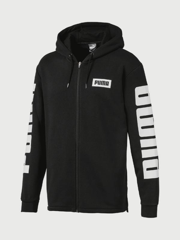 Mikina Puma Rebel FZ Hoody TR Černá