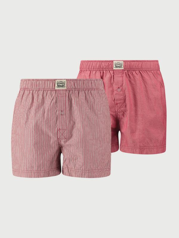 Boxerky LEVI'S 300Ls Striped Chambray Woven Boxer 2 Pack Barevná