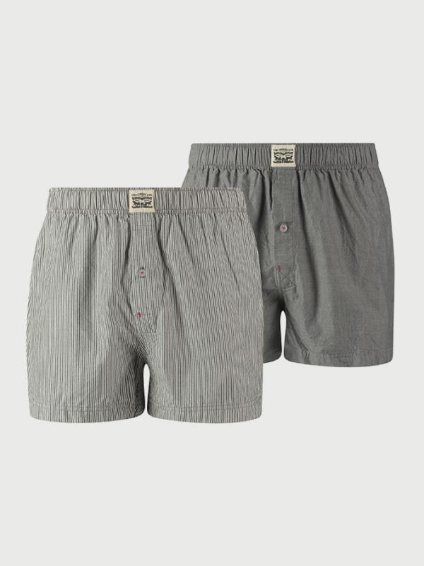 Trenýrky LEVI'S 300Ls Striped Chambray Woven Boxer 2 Pack Barevná
