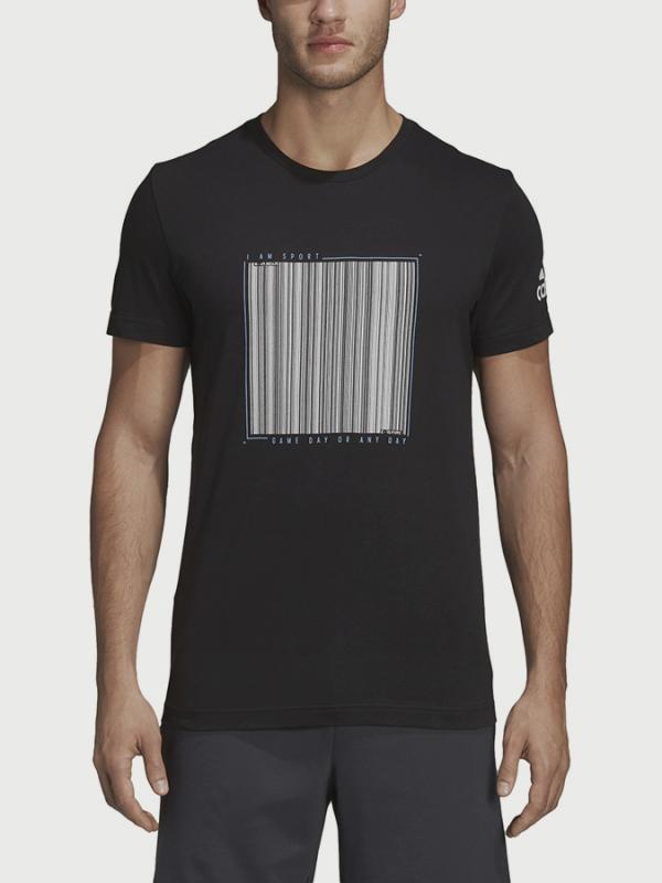 Tričko adidas Performance Barcode Tee Černá
