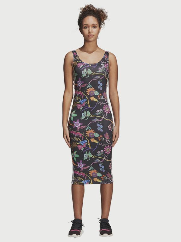 Šaty adidas Originals Tank Dress Slim Injection Černá
