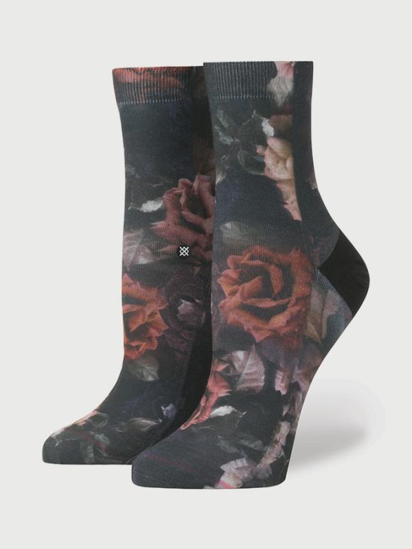 Ponožky Stance Dark Blooms Anklet Black Barevná