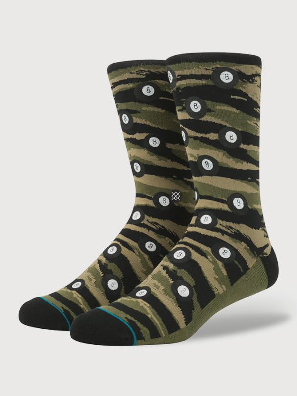 Ponožky Stance Eight Ball Olive Barevná