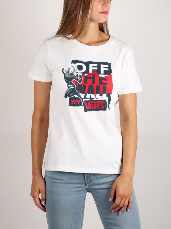 Tričko Vans WM Captain (Marvel) Basic Crew White Bílá