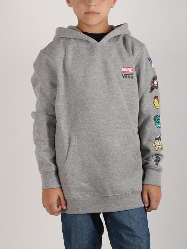 Mikina Vans BY X (Marvel) Character Pullover Hoodie Concrete Heather Šedá