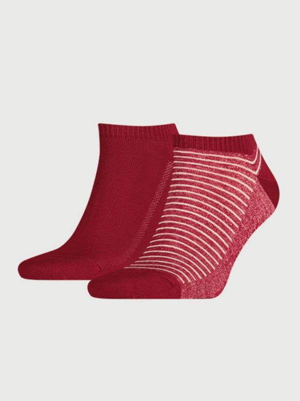 Ponožky LEVI'S 168Sf Low Cut Stripe 2 Pack Červená