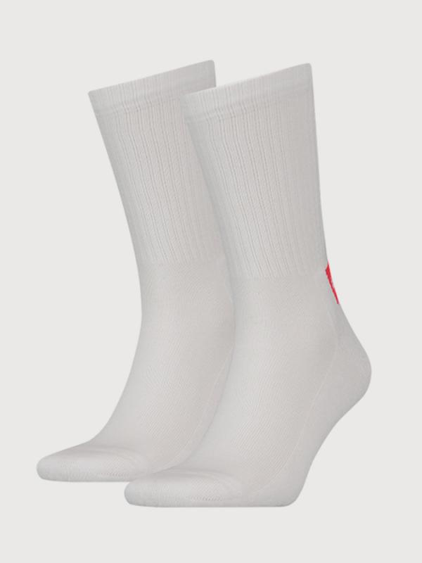 Ponožky LEVI'S 120Sf Regular Cut Batwing 2 Pack Bílá