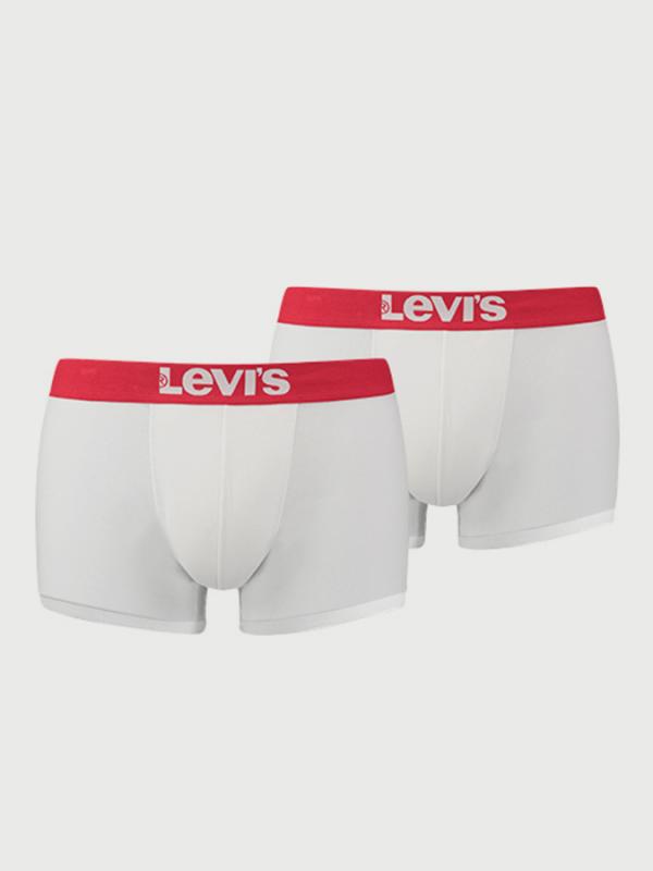 Boxerky LEVI'S 200Sf Trunk 2 Pack Bílá
