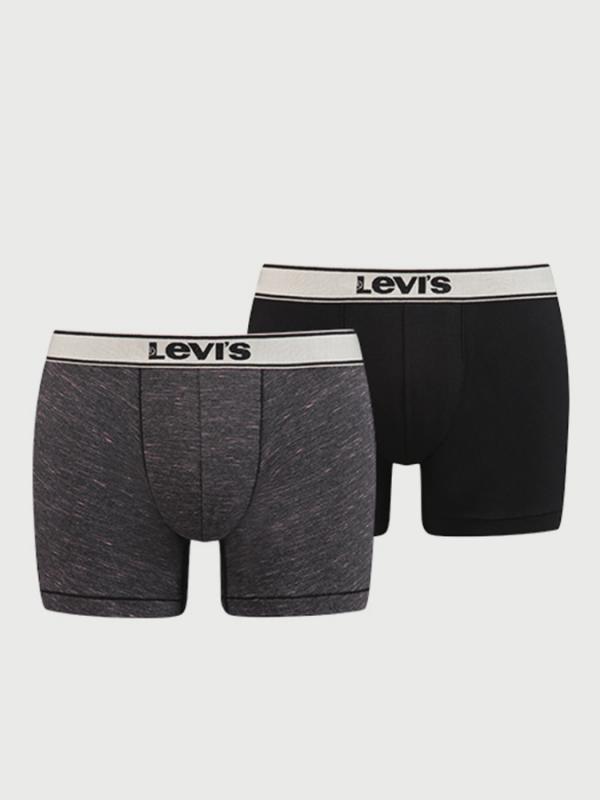 Boxerky LEVI'S 200Sf Space Dye Heather Boxer Brief 2 Pack Barevná