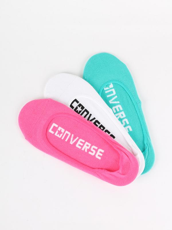 Ponožky Converse 3 Pack Women All star footie, HL, flat knit Bílá