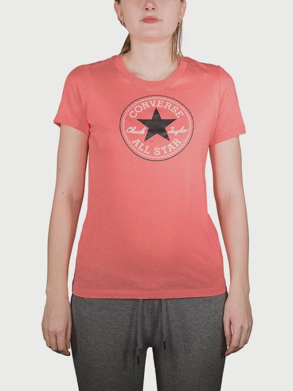 Tričko Converse Core Solid Chuck Patch Crew Oranžová