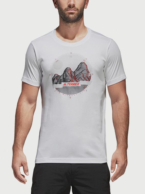 Tričko adidas Performance M Compass Tee Bílá