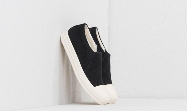 Rick Owens Boat Sneakers Black /Milk
