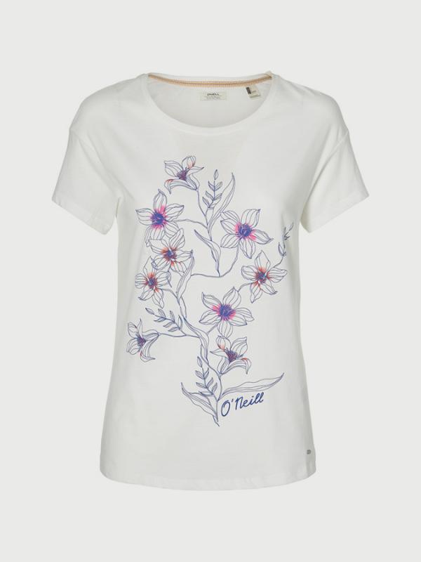 Tričko O´Neill Lw Beach Flower T-Shirt Bílá